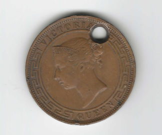 Holed Ceylon Victorian 1870 5c