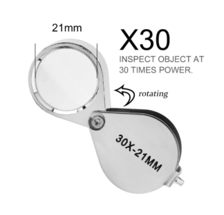 Magnifying glass. Jewellers loupe. 30 x 21mm.