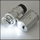 1 Mini 60X Microscope with LED Illumination with Money/Currency Detecting UV Light