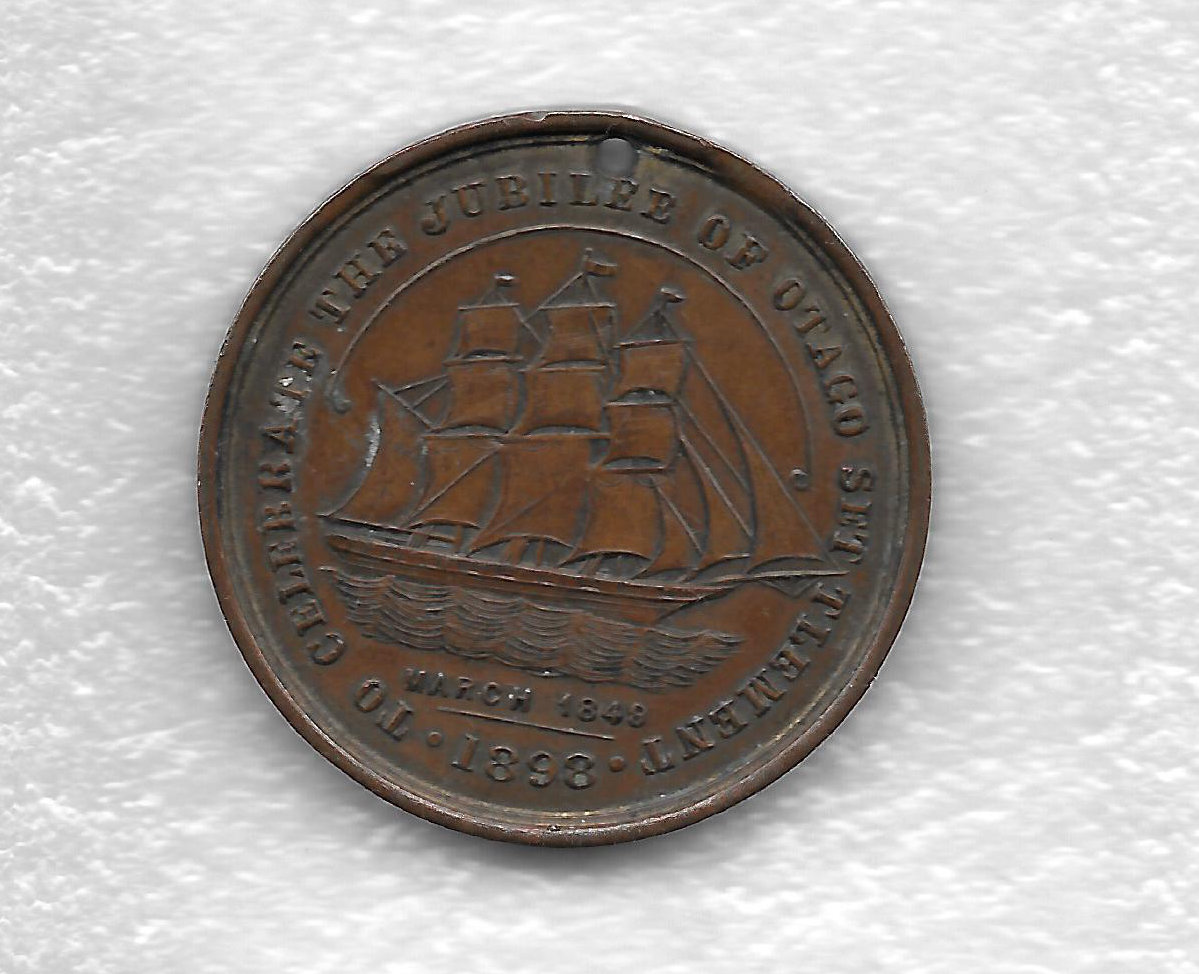 1898 Queen Victoria Silver Jubilee Otago copper medal