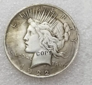 Double headed peace dollar replica