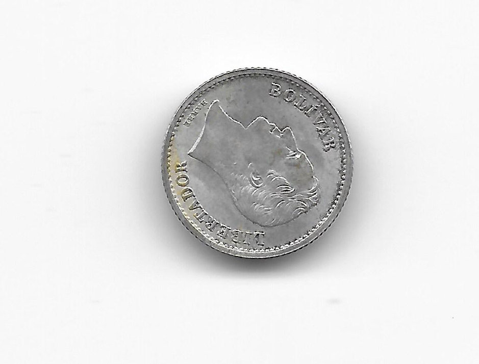 1946 Venezuela Quarter Bolivar Silver.