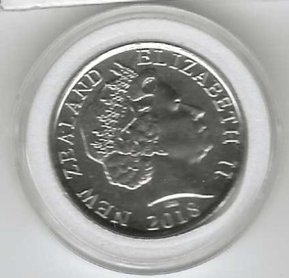 2018 Armistice Commemorative 50 Cent New Zealand Coin Plastic case