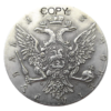 1763 RUSSIA SILVER 1 ROUBLE/RUBLE Coin VF Catherine II KM-C672. St. Petersburg Silver Plated Copy coin r