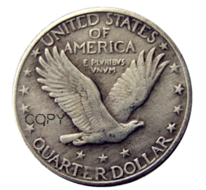 US 1916 Standing Liberty Quarter Silver Plated Copy Coin r (Replica)
