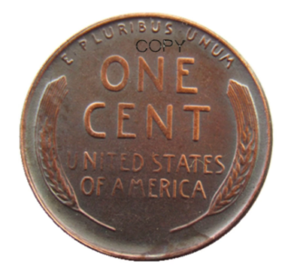 US 1955 Double Wheat Penny One Cent Copper Type 2 Copy Coin (Replica)