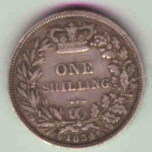 GREAT BRITAIN 1834 Shilling William IIII