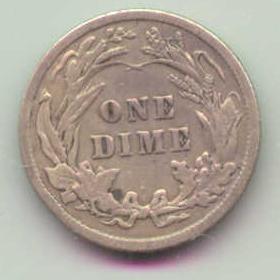 USA 1910 Barber silver dime.