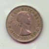NZ 1957 sixpence no shoulder strap