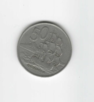 NZ 1967 Dot above one 50c Avg