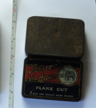 Vintage Bears Elephant Tobacco Tin Used