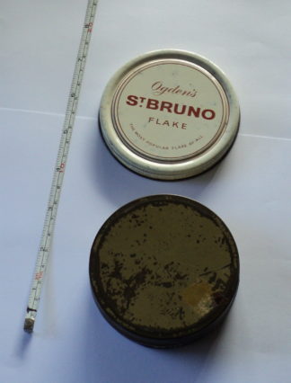 Ogdens St Bruno Flake Screw Top Tobacco Tin Used Empty