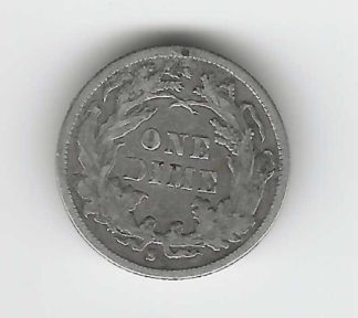 USA 1888s Seated Liberty silver dime.