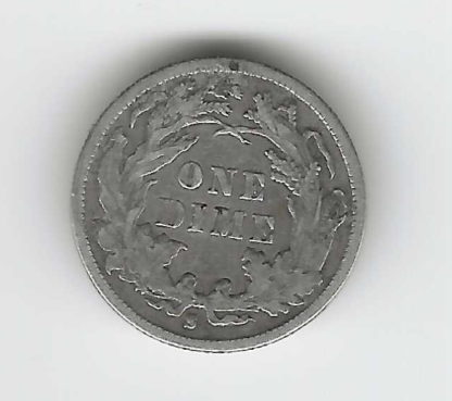 USA 1888s Seated Liberty silver dime.