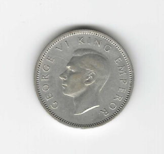NZ 1942 silver shilling vf