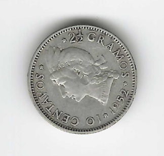 1952 Dominica Republic 10 Centavos