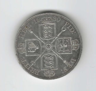 1889 Victoria Silver Jubilee Head Double Florin