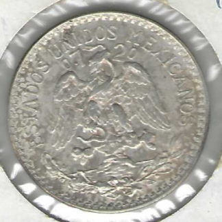 1939 Silver Mexico 50 Centavo