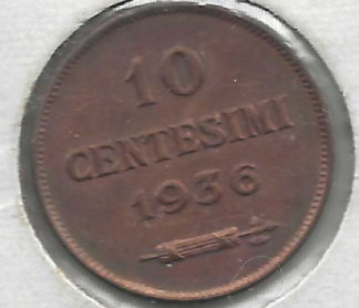 10 Centesimi 1936 San Marino Unc