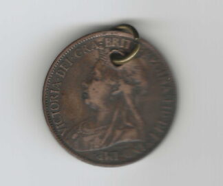Holed Victorian 1896 Half penny