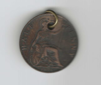 Holed  Victorian 1896 Half penny