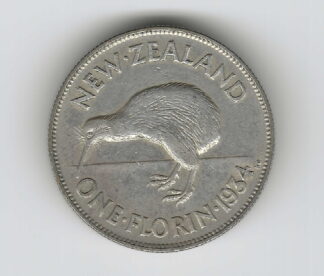 NZ 1934 Silver Florin vf