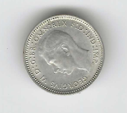 Australian Silver 1948 Threepence. Filled eight