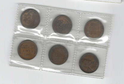 6 Wheat/Lincoln pennies